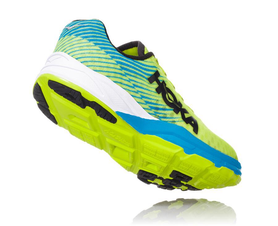 Tenis Hoka One One Hombre Verdes/Azules - Evo Carbon Rocket - OVRK43206